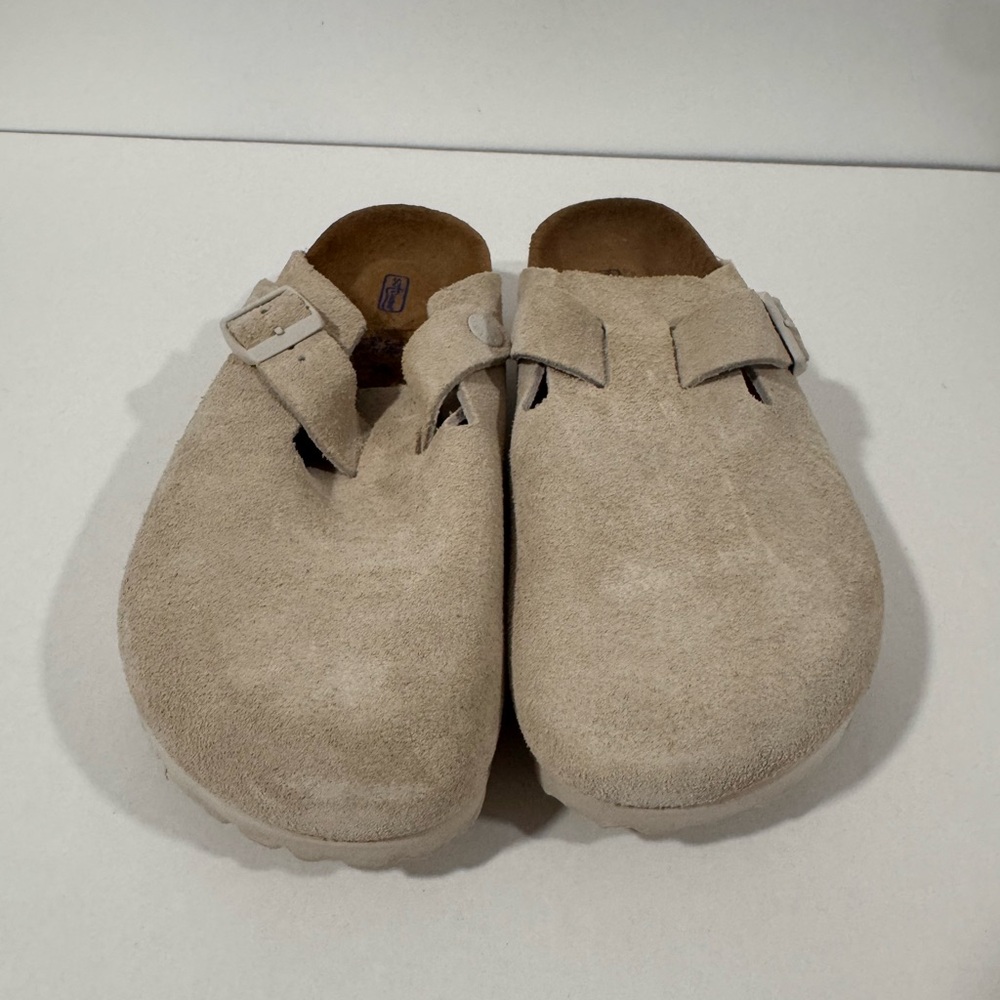 BIRKENSTOCK Boston Soft Footbed Clog Antique White